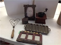 coffee grinder, picture frames, corn holder, more