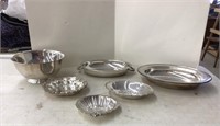 silver serving trays & bowls