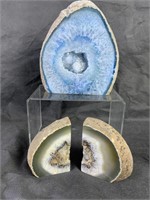 3 pc. Geode Lot, 2 Bookends