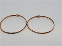 (2) 14K Tri-Color Gold Bracelets
