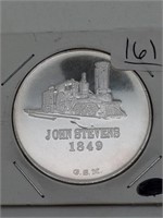 1oz Fine Silver "John Stevens 1849" Round