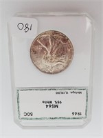1946 Graded MS64 Walking Silver Half Dollar