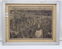 Framed Print City View (no glass)