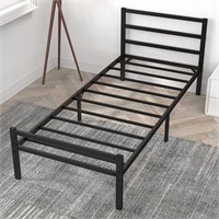 Twin Size Bed Frame with Headboard