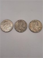 1960, 1961 & 1962 US HALF DOLLARS
