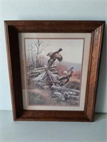 FRAMED PRINT "PHEASANTS" BY GREGORY MESSIER