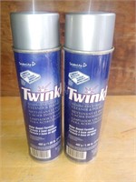 2 Cans Twinkle Stainless Steel Cleaner - NOS