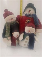 Snowman Plush Family