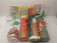 Wine Bottle Gift Boxes, Ribbon, Glasses, Books