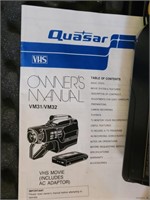 M - QUASAR VHS MOVIE CAMERA & CASE (B24)
