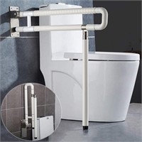 MEETWARM Handicap Rails Foldable Toilet Grab Bar