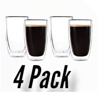 4 pack 15.2oz double wall insulated glasses