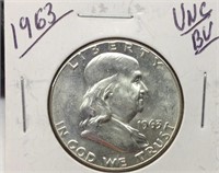 Of) 1963 better grade Franklin half dollar