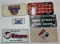 B4) six front car license plates. Good used
