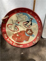 The Arctic Saucer - Vintage Metal Disc Sled