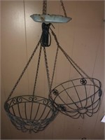 (9) Metal Flower Baskets & Decor