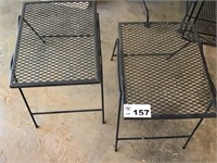 WROUGHT IRON TABLES, MATCH LOT 158 AND 164