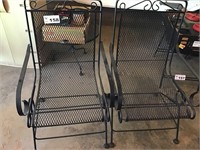 WROUGHT IRON CHAIRS, MATCH LOT 157 AND 164