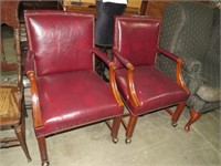 (2) LEATHERLIKE OFFICE CHAIRS