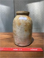 Antique Glazed Stoneware Pottery Crock