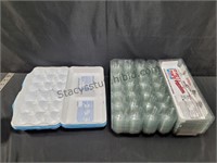 Plastic and 18ct Egg Crates