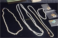 3 Sets of Pearls Plus Pearl Bracelet