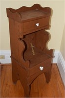 Vintage Douglas Fir Night Stand with Wood Pegs at