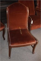 Victorian Dining Chair, Maroon Velvet, Measures:
