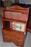 2- Shelf, 2- Drawer Cherry Bookcase, Measures: