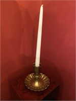 Brass Candle holder with candle