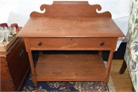 Antique Pine Console Table, Measures: 35"W x 18"D
