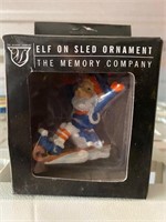 Elf on a Sled Christmas Ornament NEW New York Knis