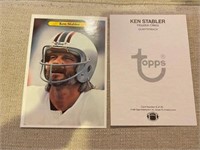 Houston Oilers Ken Stabler 1980 Topps Oversized Co