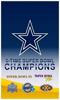 Dallas Cowboys 5 Time Super Bowl Champions Flag 3W