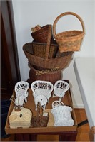 8 Miniature Wicker Furniture Baskets, 3 Wicker