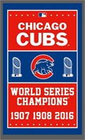 Chicago Cubs 3 Time World Series Champions 3x5 FlW