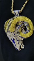 Los Angeles Rams Pendant and Chain NEW
