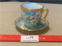 B. Mellinger Hand Painted Teacup & Saucer