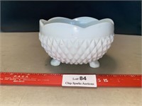 Footed Milk Glass Candy Dish