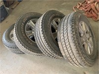 4 Firestone Tires w/ Ford Rims