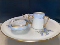 Antique Hand Painted Tea Set - Limoges France