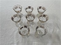 Vintage B&O RR Steam Engine Cocktail Glasses