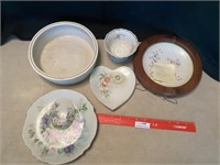 Lot of Antique Hand Painted Plates - Etc.