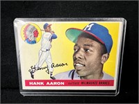 1955 Milwaukee Braves Hank Aaron Topps #47 Card