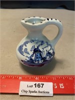 Small Windmill Pitcher Handpainted in Holland