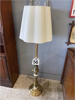 BRASS W/MARBLE FLOOR LAMP 58" TALL