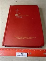 First Methodist Church Hymnal Vincennes Song Book