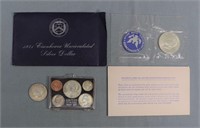 1964 Mint Set, 1964 Kennedy Half + Silver Dollar