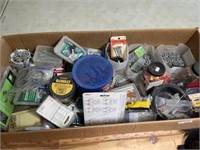 Box of screws and fasteners