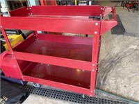Red rolling shop cart